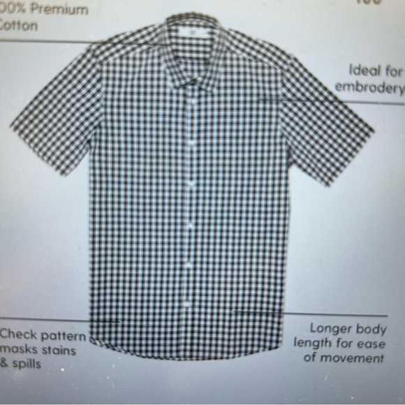 NWT CARGO CREW FRANKIE WOMEN WORK SHIRT SHORT SLEEVES 100% cotton in size 6us - Picture 4 of 6